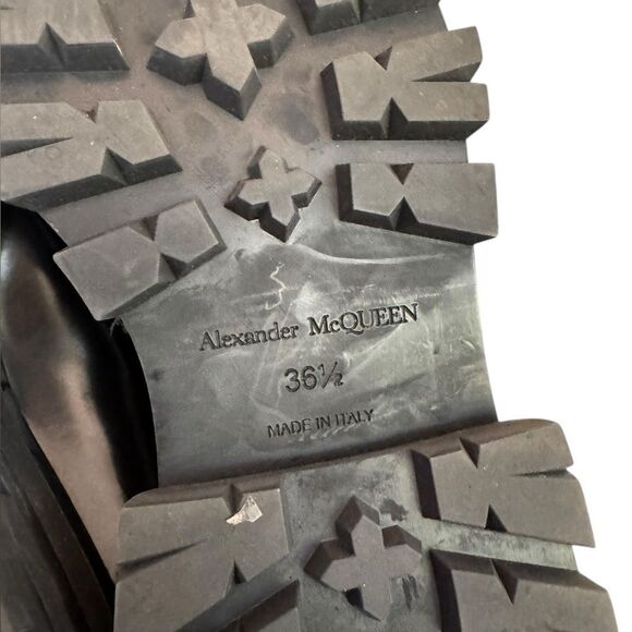 Alexander McQueen Black Leather Wander Loafers Size 36.5 - Picture 9 of 9